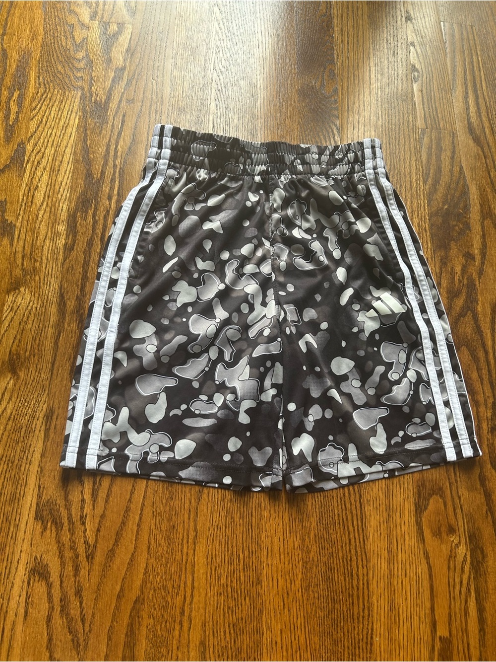 adidas Black and White Camo Athletic Shorts